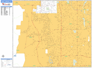 West Jordan  Wall Map Basic Style